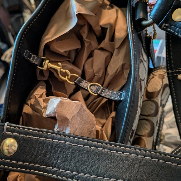 Vintage Coach Legacy Y2K Gigi 65th Anniversary Jacquard Canvas and Leather Bag - Picture 9 of 12